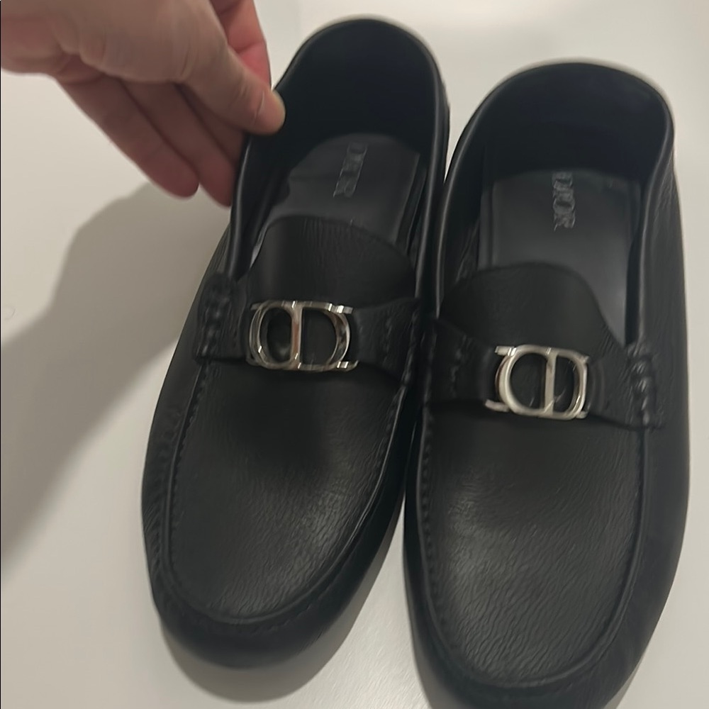 Dior Men's Black Leather Loafers